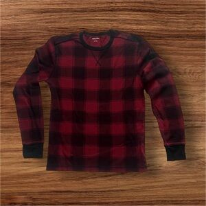 Old Navy Red and Black Checkered Long Sleeve Shirt